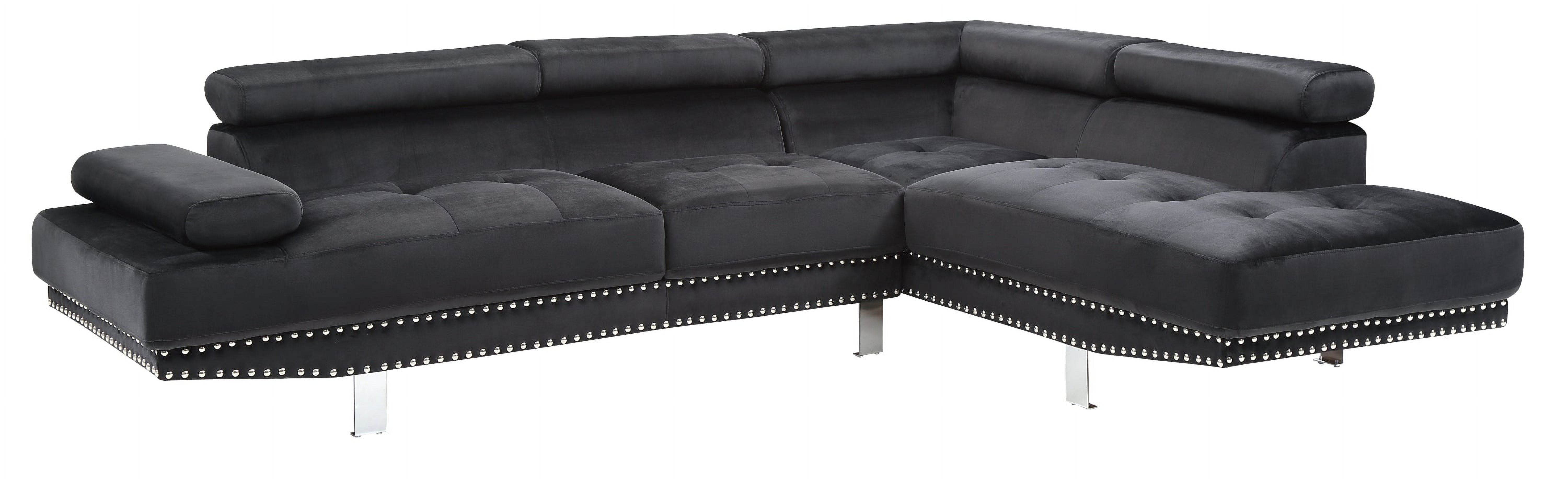 Derek Sectional Sofa - Black