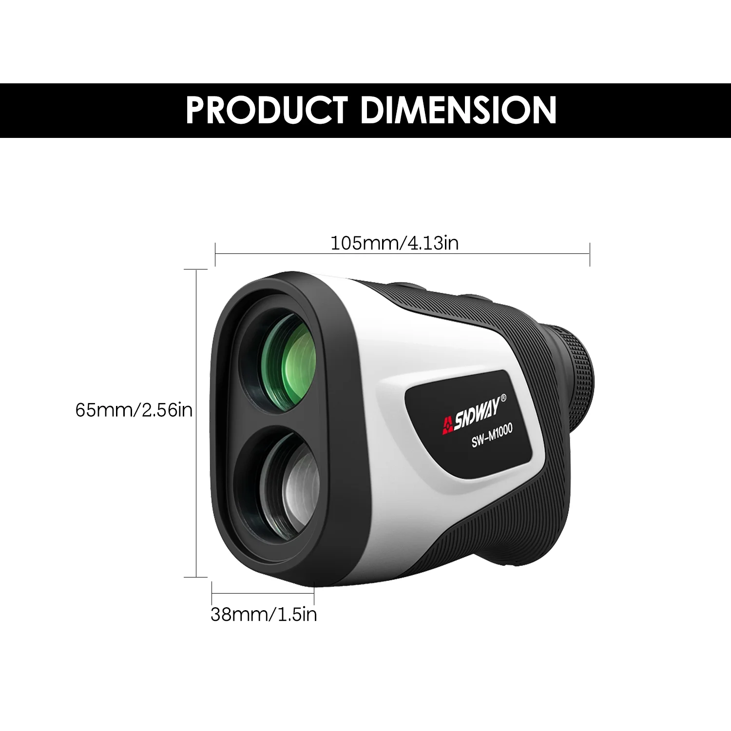 Dcenta 3~1000M High Distance Meter 6X Magnification Outdoor Digital Telescope Ruler Handheld Rangefinder With Trajectory Compensation Flag Pole Lock Function