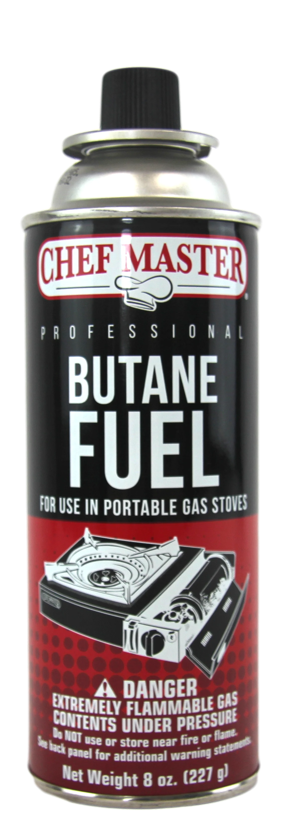 Chef Master 90340 | Pack of 72 Butane Fuel Cylinders| 8oz Butane Canisters for Portable Stove | Butane Torch Replacement Canisters