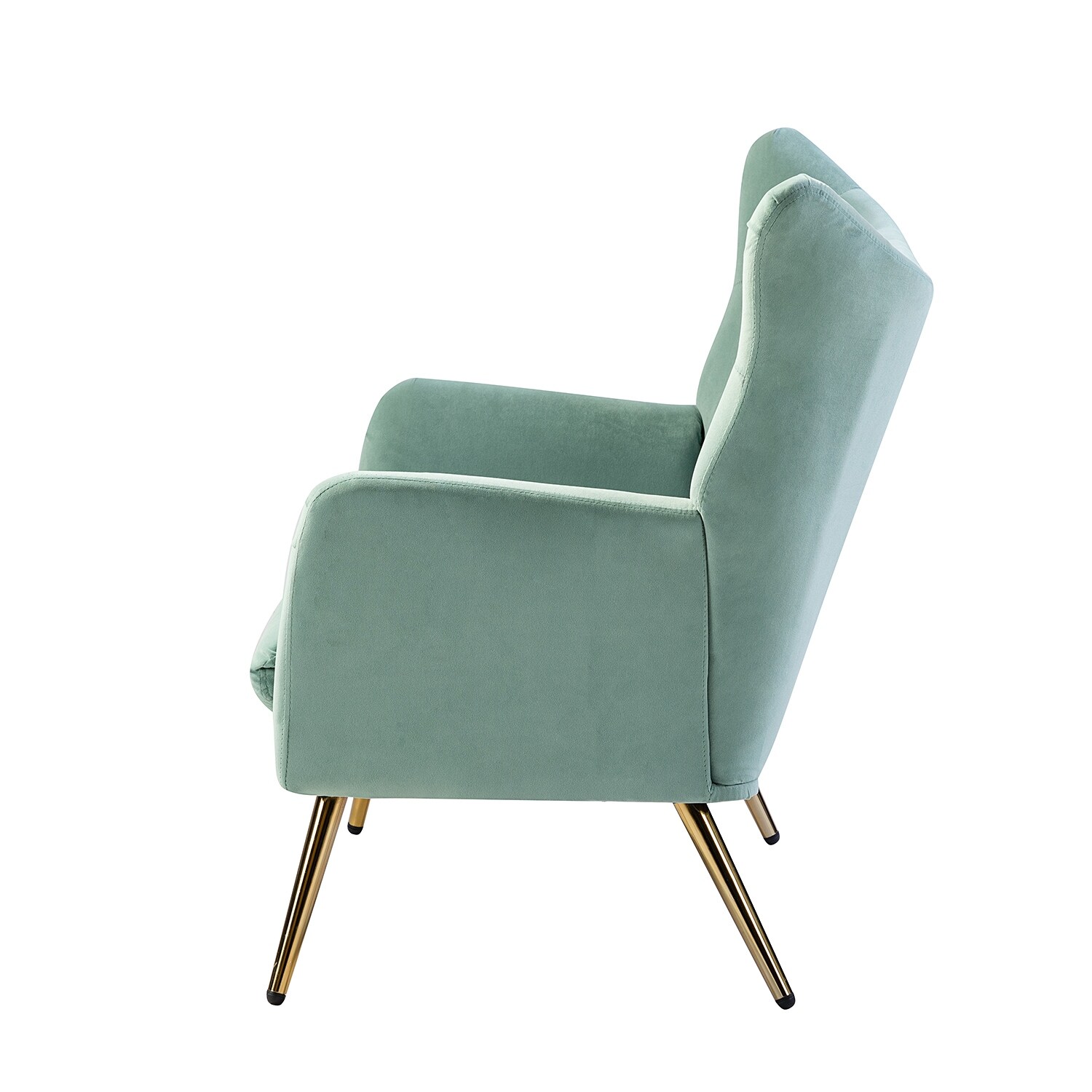 Loveseat Sofa with Tufted Wingback and Metal Legs Sage