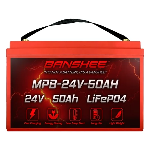 Banshee Lithium 24v 50Ah Deep Cycle Marine Trolling Motor Battery