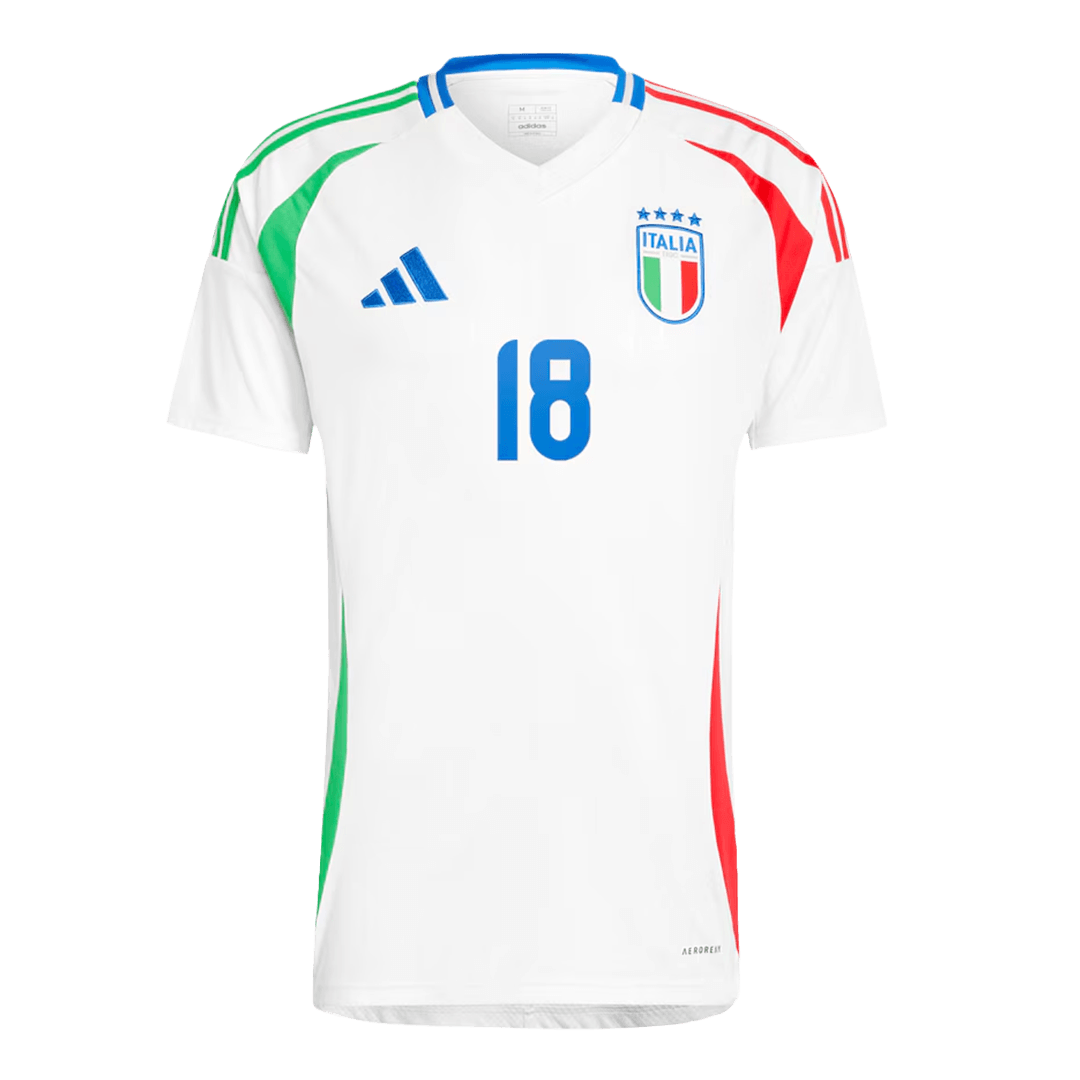 Nicolo Barella #18 Italy Away Jersey EURO 2024