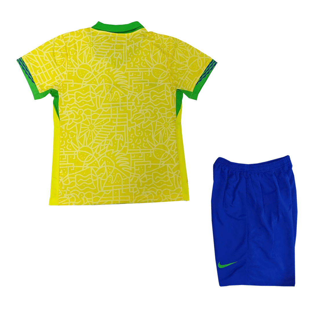 Kid's Brazil Home Jersey+Shorts Copa America 2024