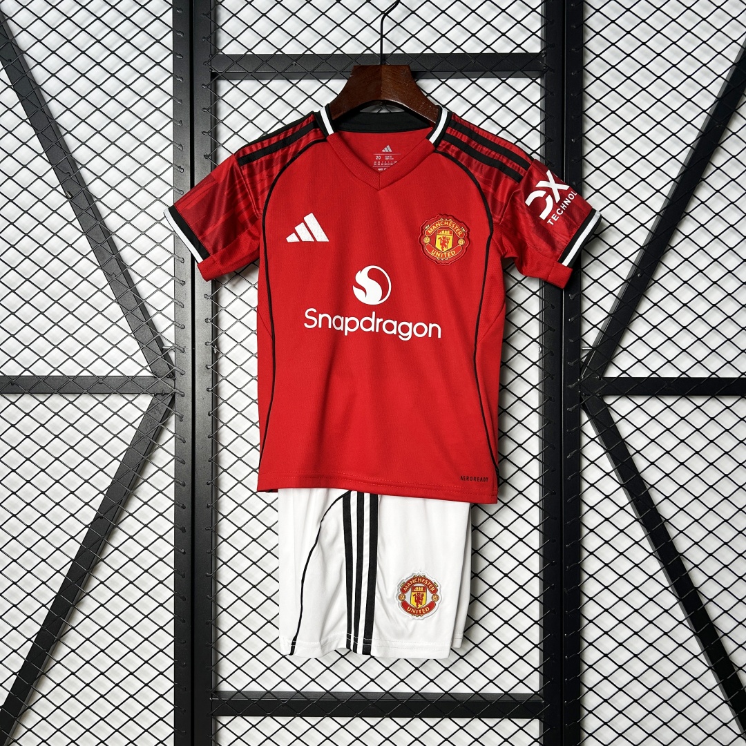 Kid's Manchester United Home Kit 2025/26