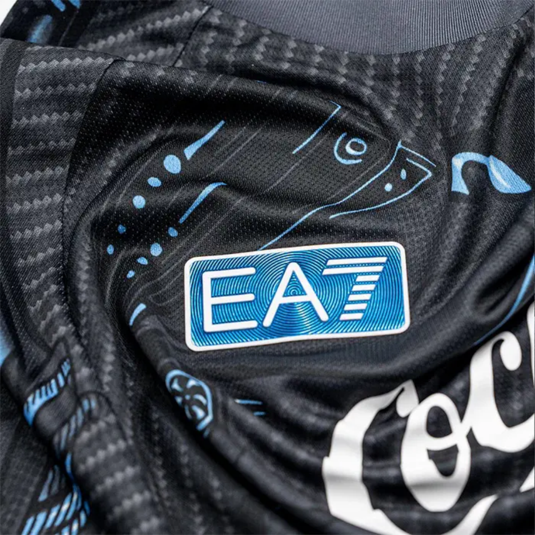 SSC Napoli EA7 Black Pre-Match Jersey 2025/26
