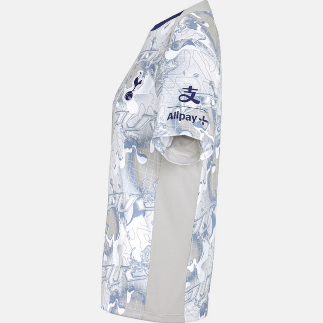 Tottenham Hotspur White And Grey Home Warm Up Pre-Match Jersey 2025/26