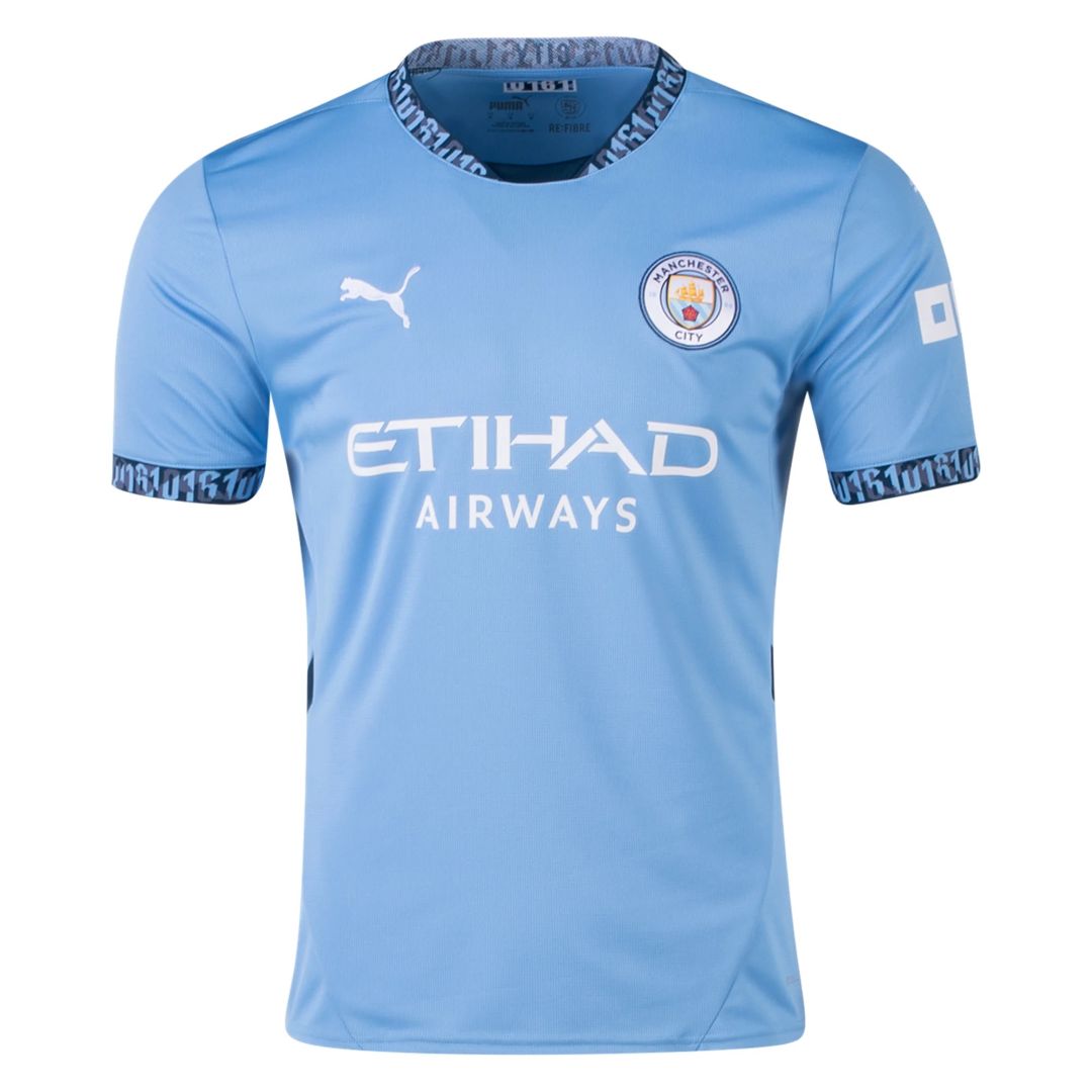 Manchester City Home Jersey With CHAMPIONS 24 Printing 24/25