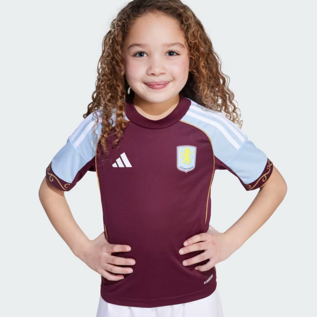 Kid's Aston Villa Home Kit 2025/26
