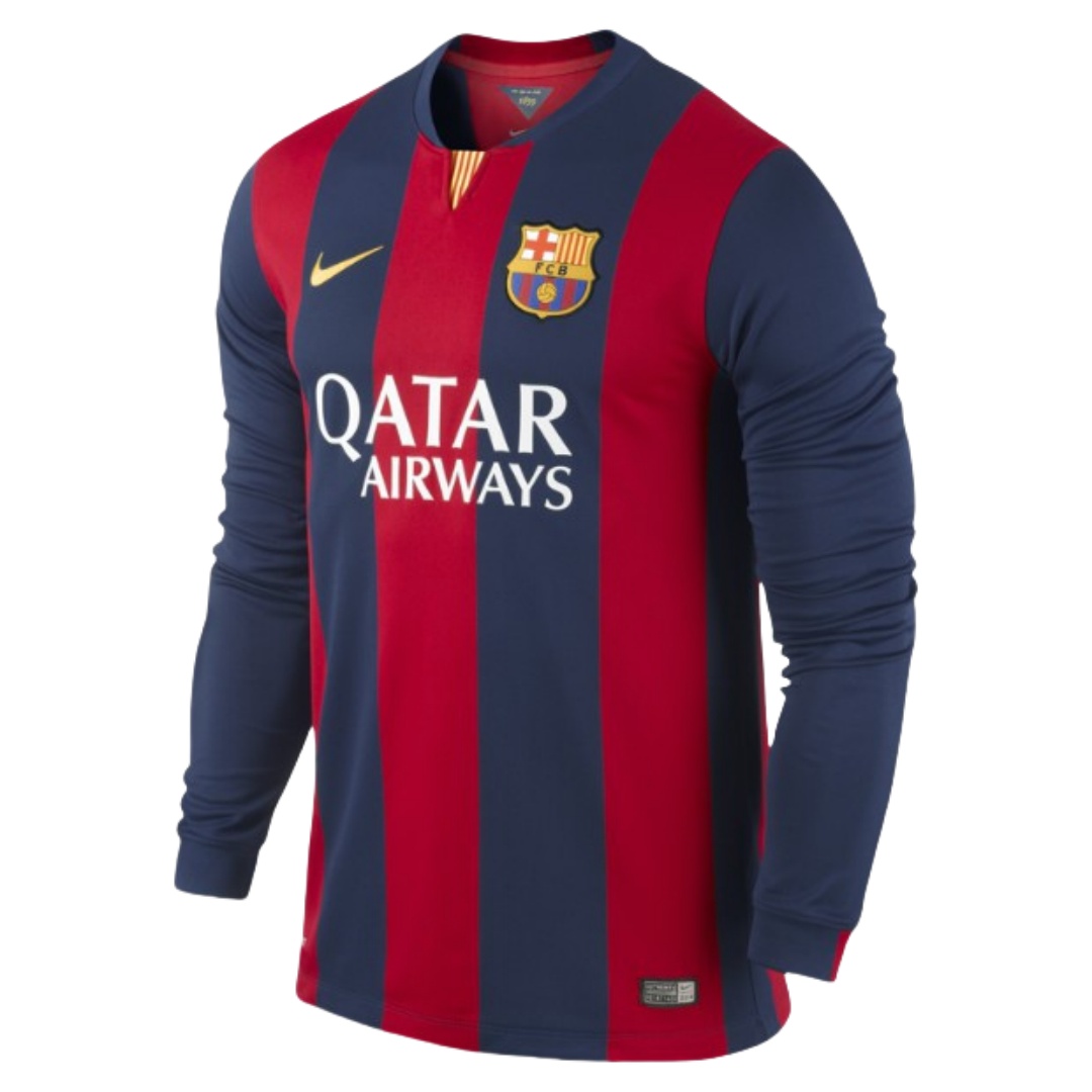 Retro Barcelona Home Long Sleeve Jersey 2014/15