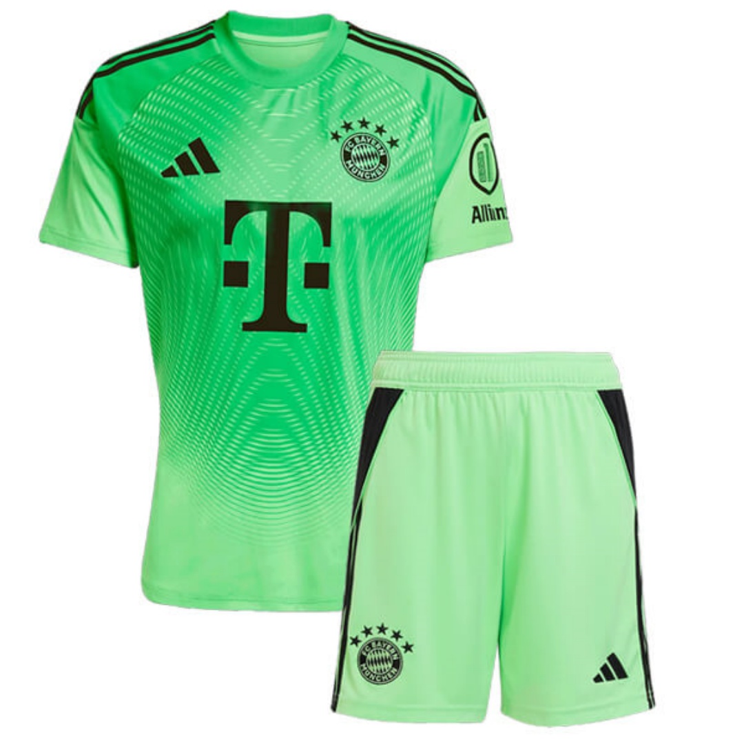 Kid's Bayern Munich Green Goalkeeper Kit 2025/26