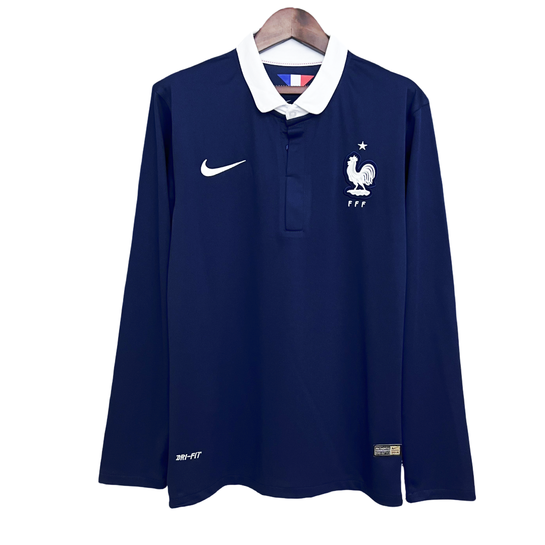 France Rertro Home Long Sleeve Jersey 2014