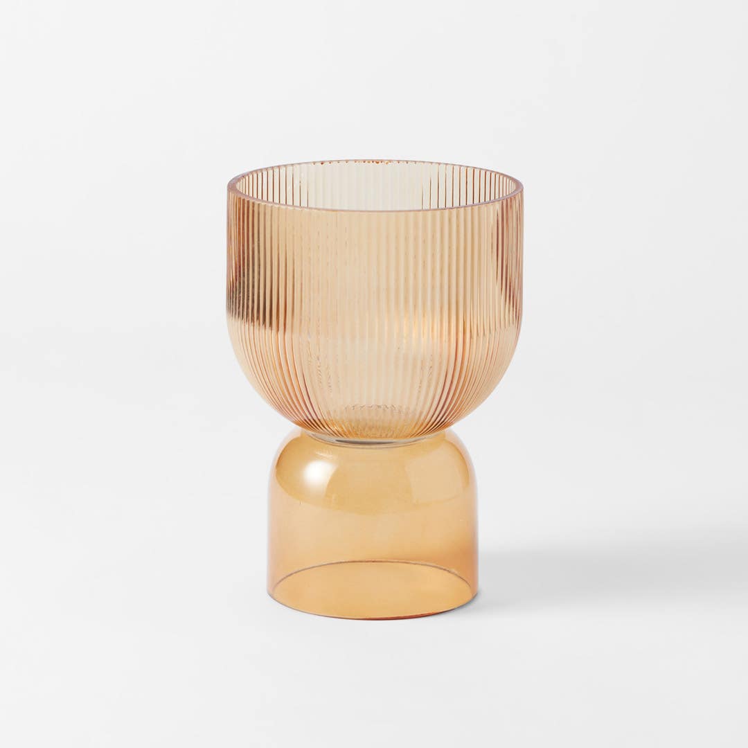 Macy Glass Vase - Amber