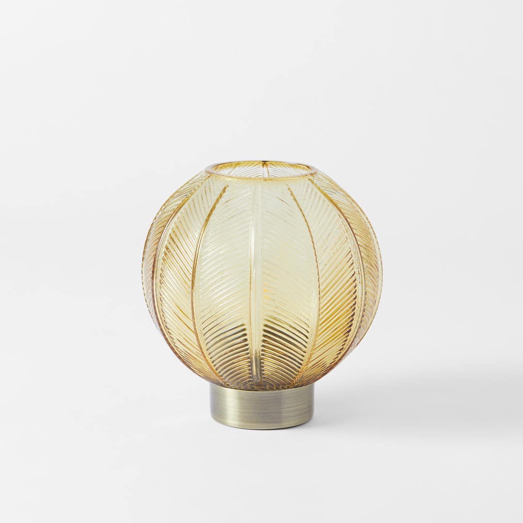 Greta Led Glass Lamp - Ochre