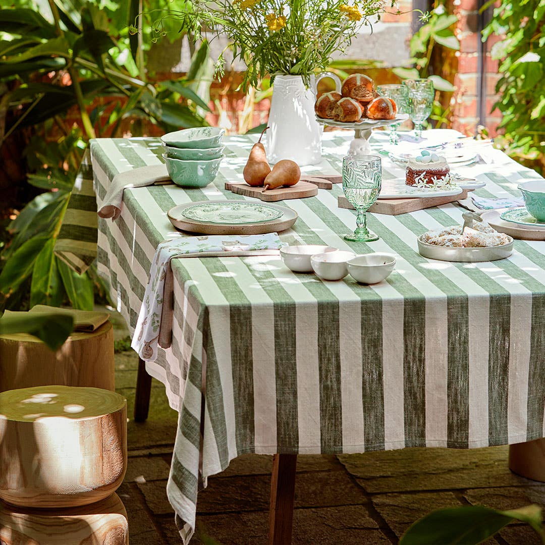 Cora Striped Napery - Khaki