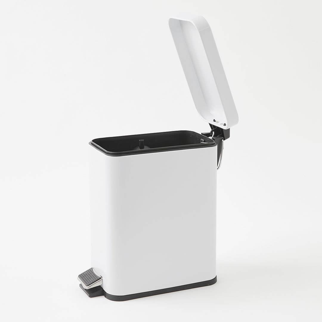 Slimline Pedal Bin 5l - White