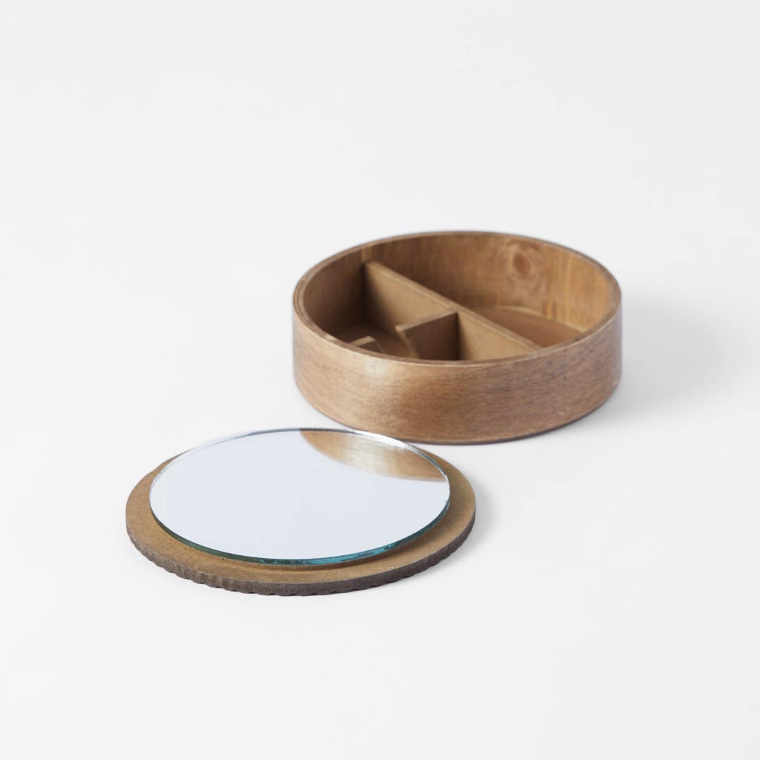 Sunray Round Mirror Jewellery Box