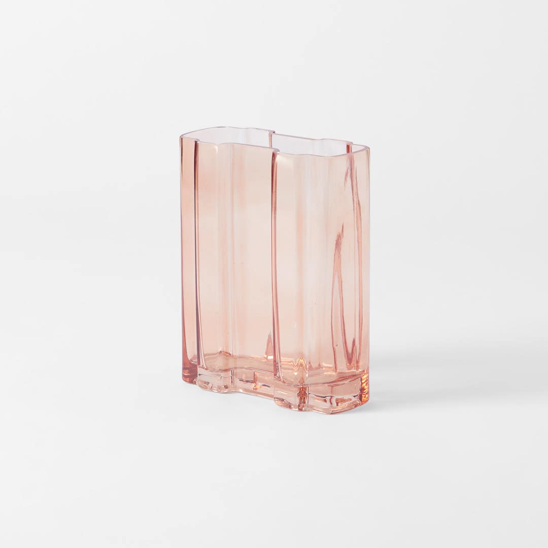 Ruby Chunky Rib Rectangle Vase - Medium