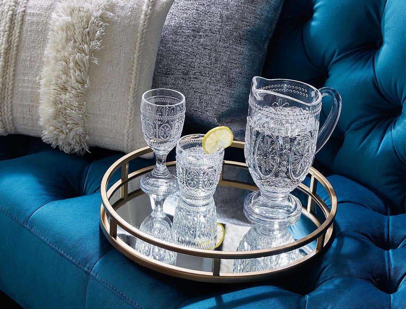 Round Tray With Mirror