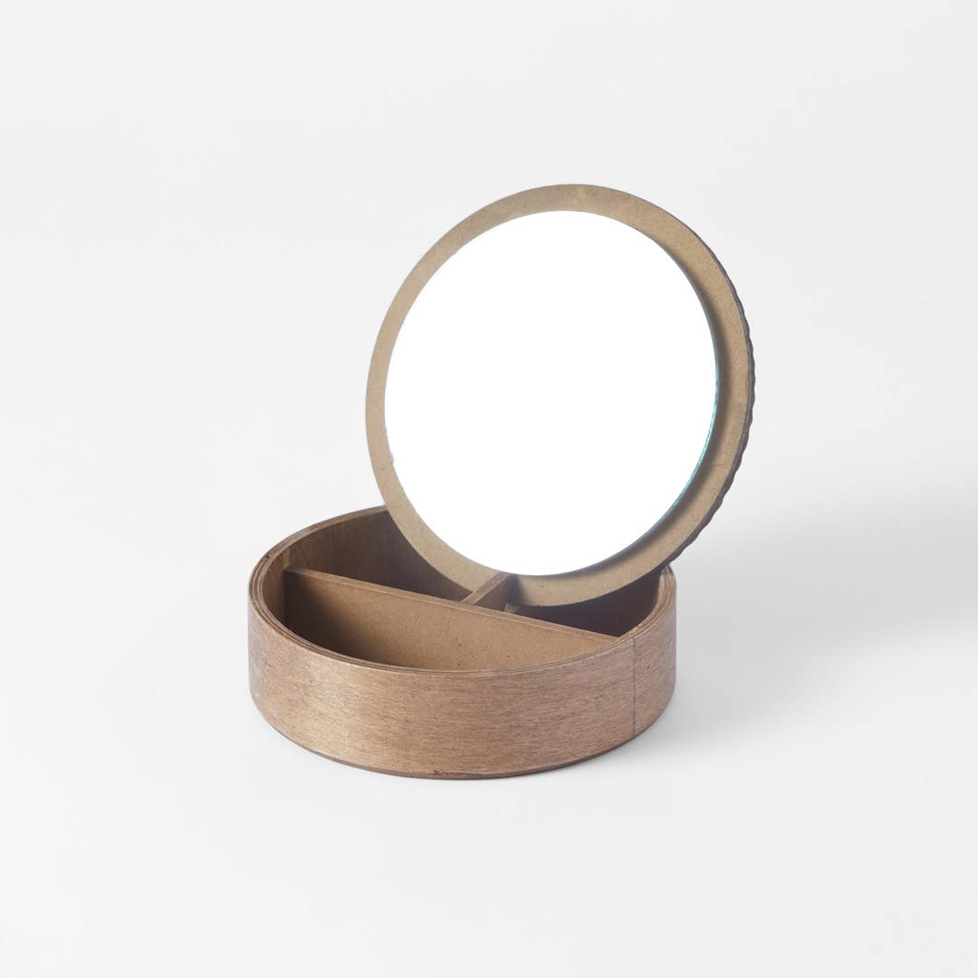 Sunray Round Mirror Jewellery Box