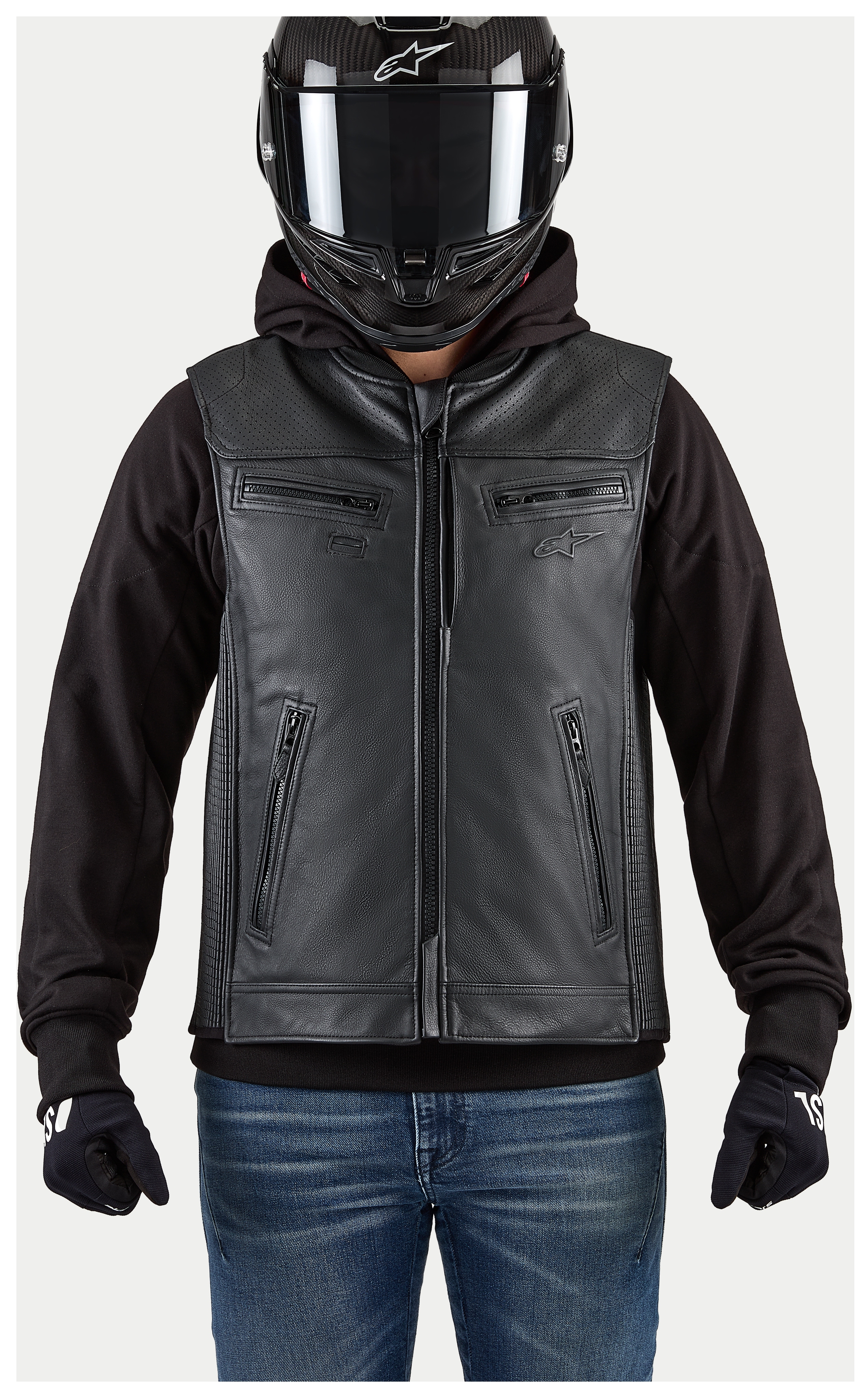 FortNine Alpinestars Tech-Air 3 Leather Vest Airbag System Black / MD [Open Box]