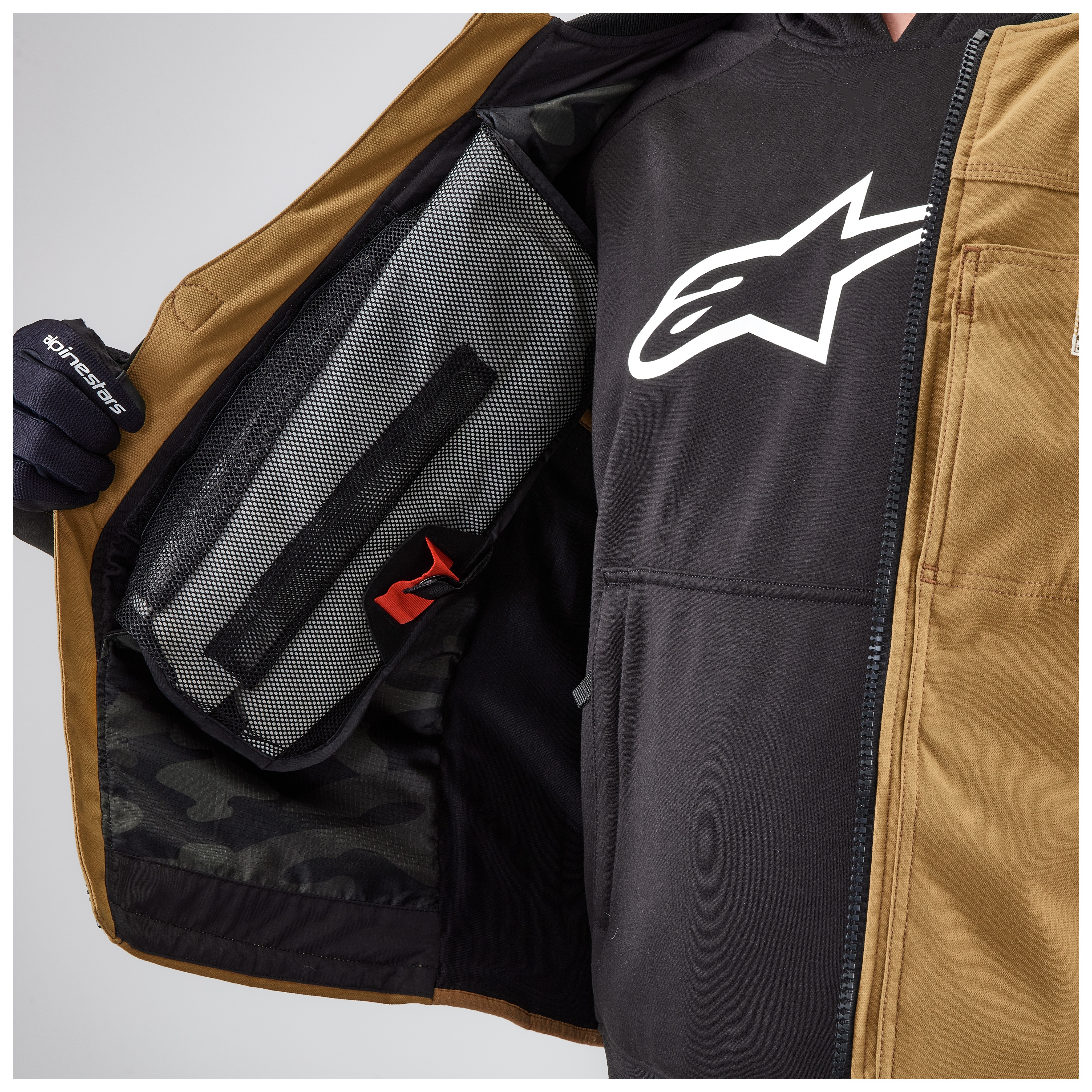 FortNine Alpinestars Tech-Air 3 Canvas Vest Airbag System Tan / XL [Open Box]