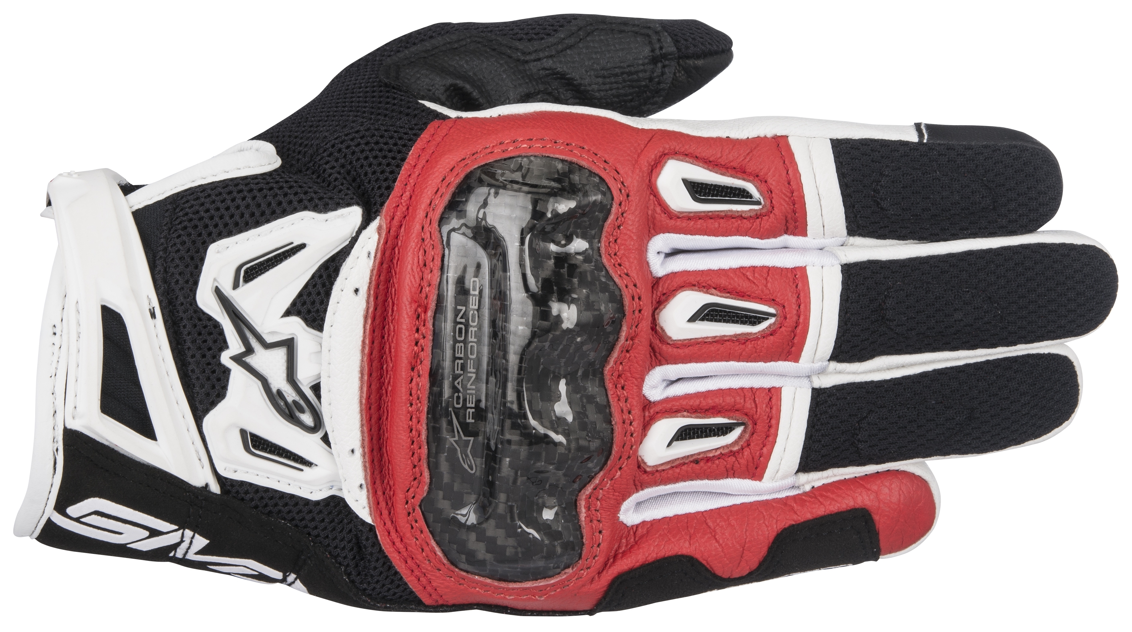 FortNine Alpinestars SMX-2 Air Carbon v2 Gloves Black/Red/White / MD [Blemished - Very Good]