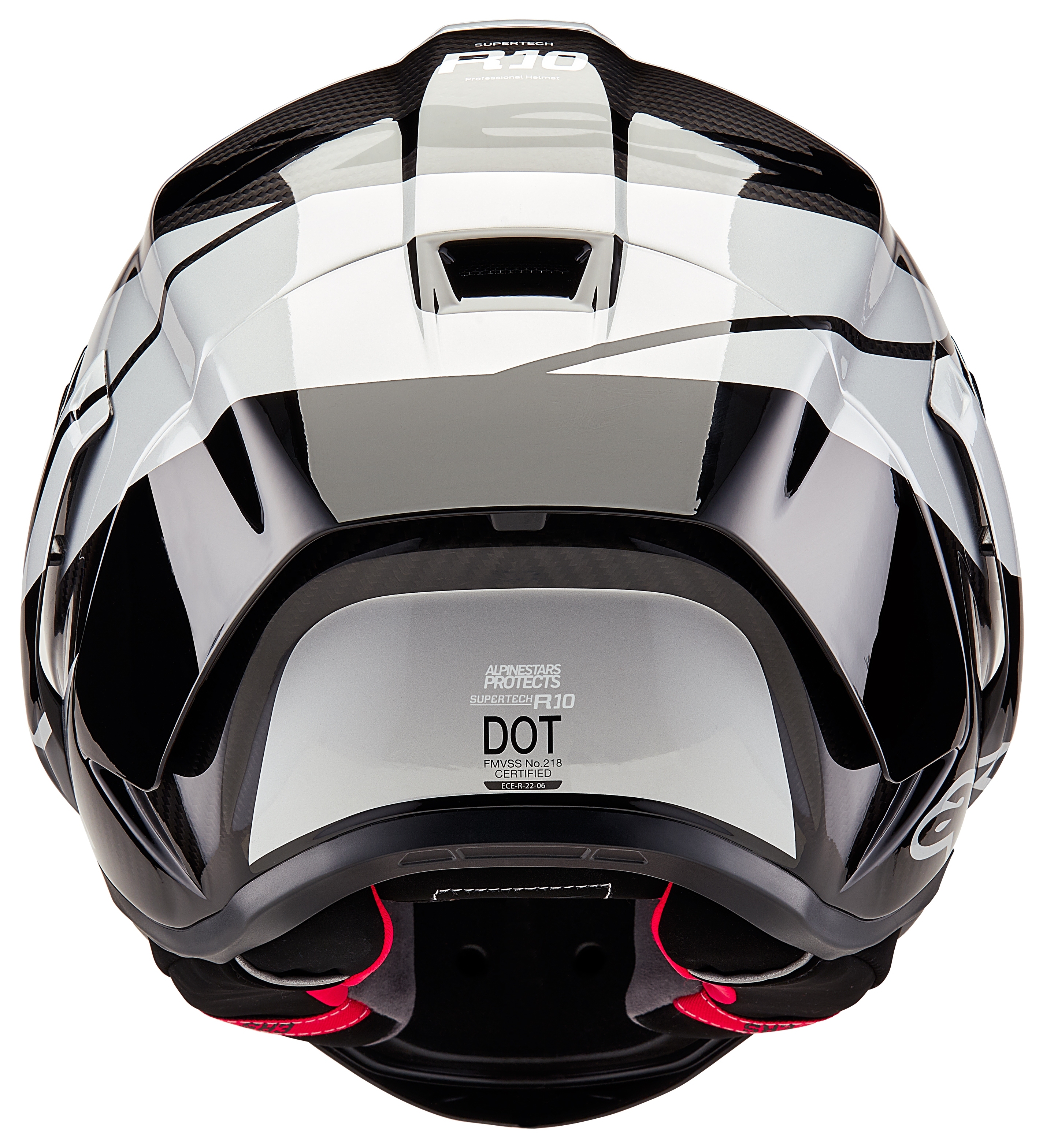 FortNine Alpinestars Supertech R10 Carbon Element Helmet Gloss Black Carbon/Silver / XL [Open Box]