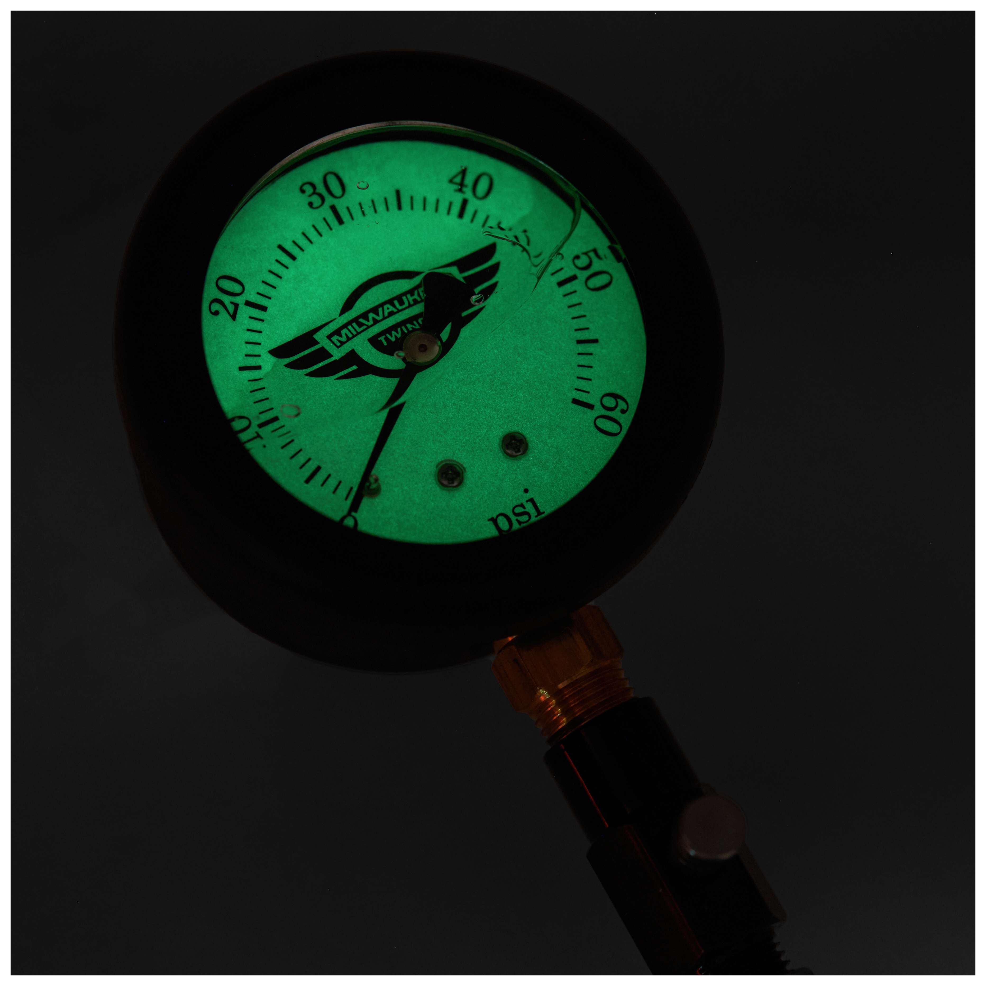 FortNine Milwaukee Twins Liquid Filled Tire Pressure Gauge