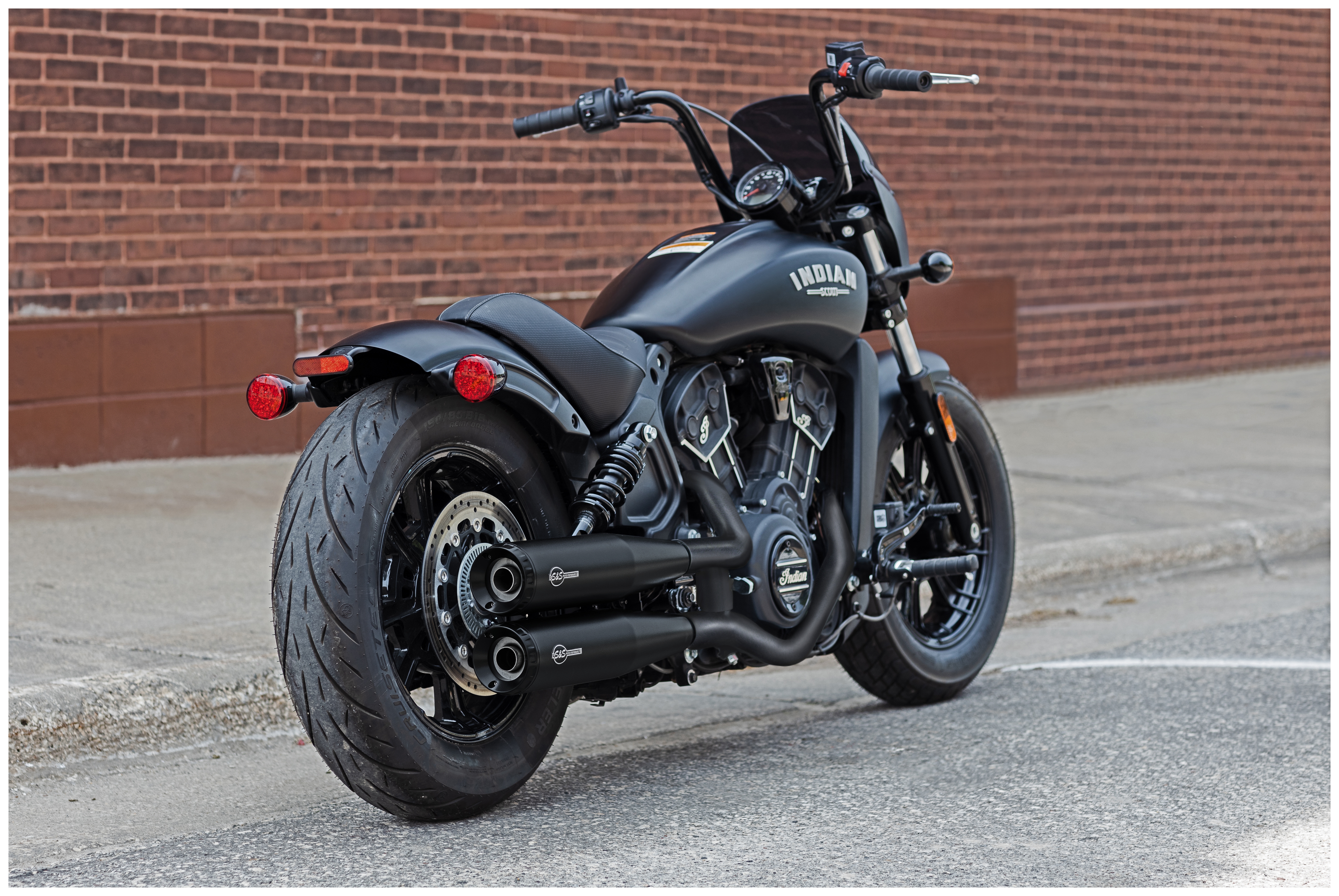 FortNine S&S Cycle Grand National Slip-On Mufflers For Indian Scout 2019-2024