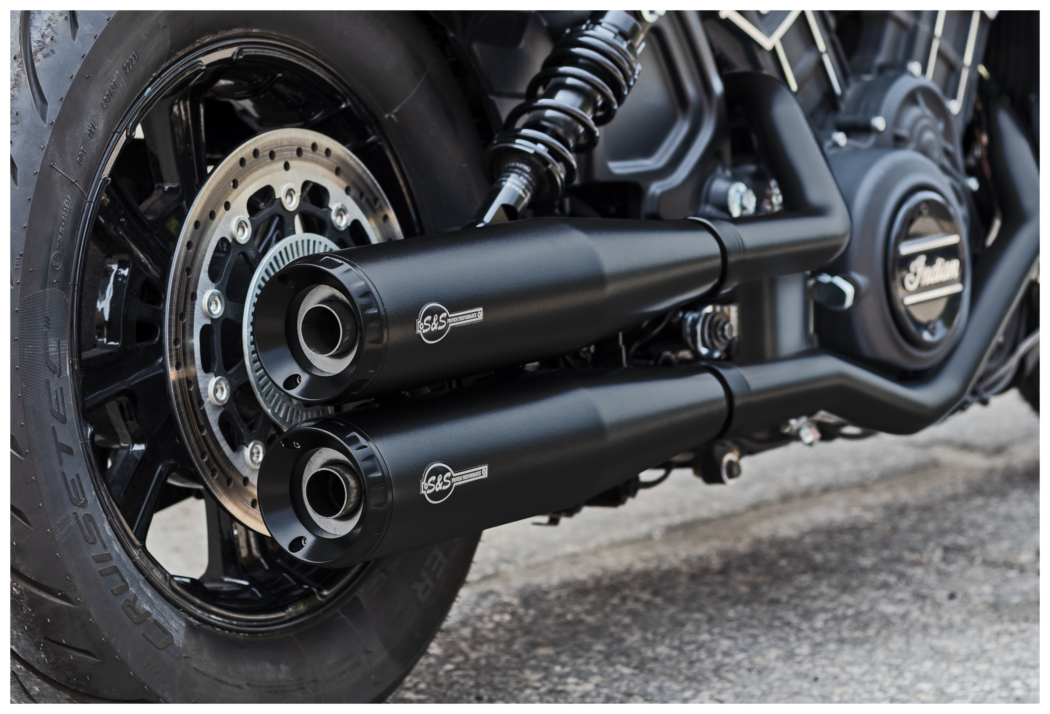 FortNine S&S Cycle Grand National Slip-On Mufflers For Indian Scout 2019-2024