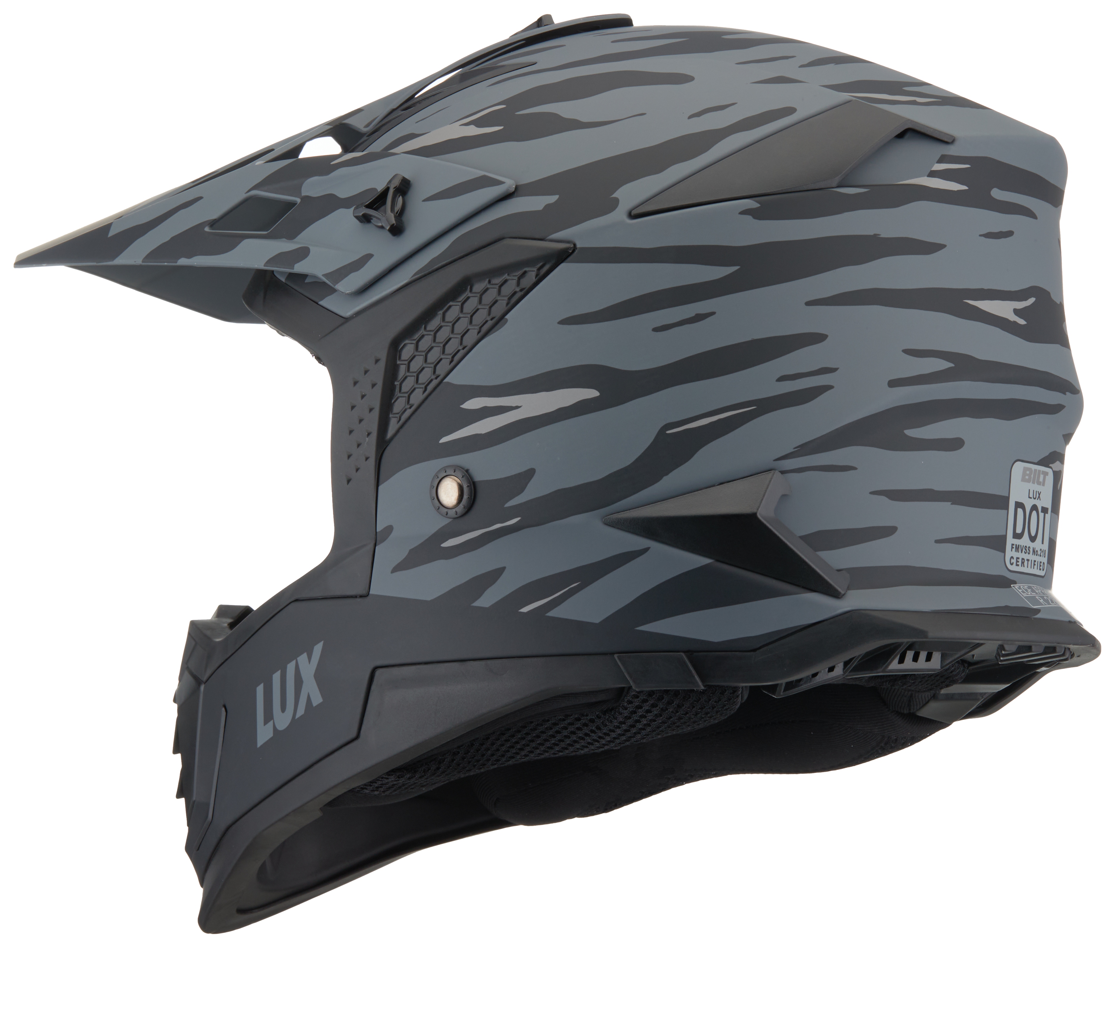 FortNine BILT Lux Tiger Camo Race Helmet