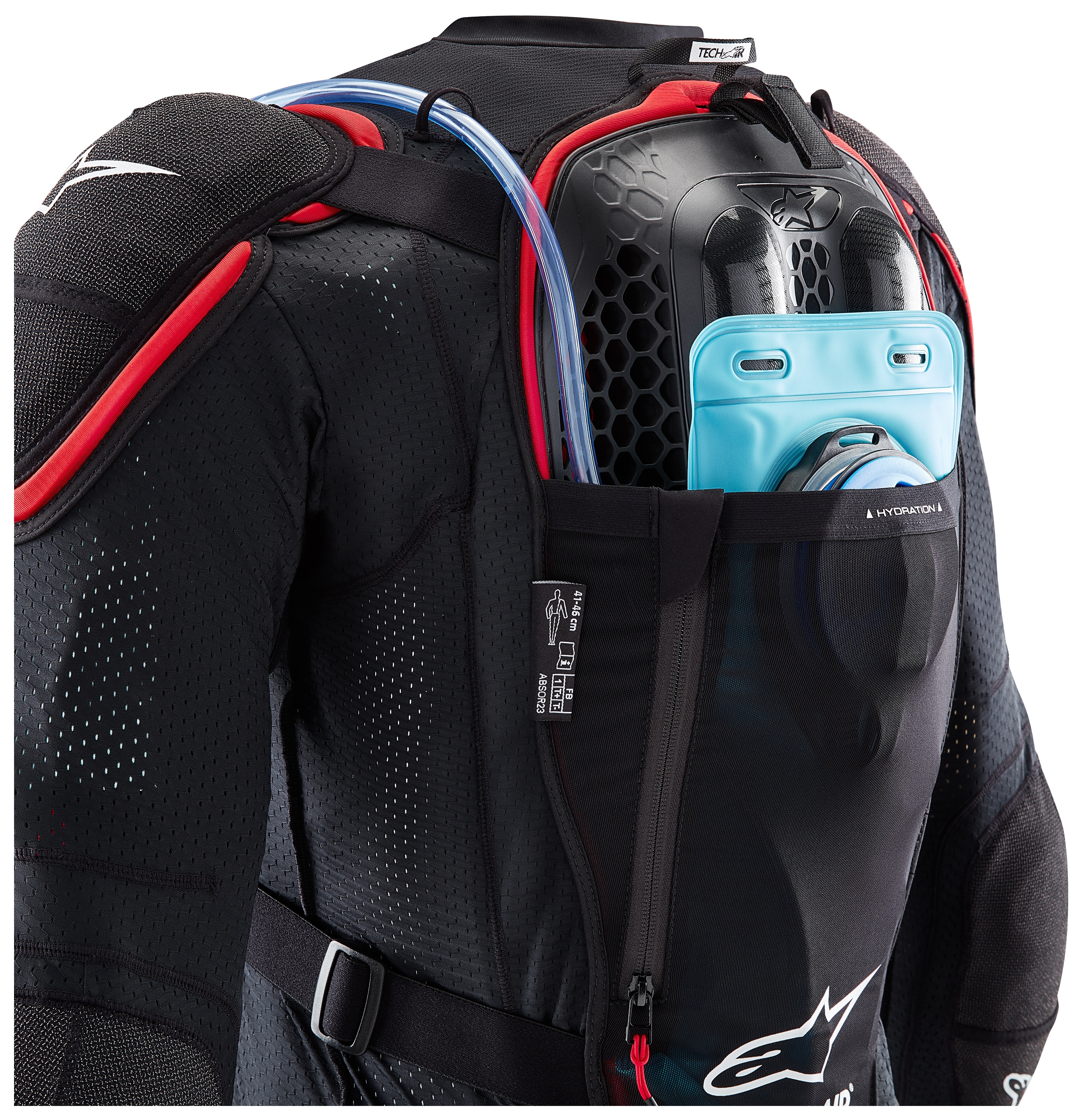 FortNine Alpinestars Tech-Air Off-Road Airbag System Black/Red / XL [Blemished - Very Good]
