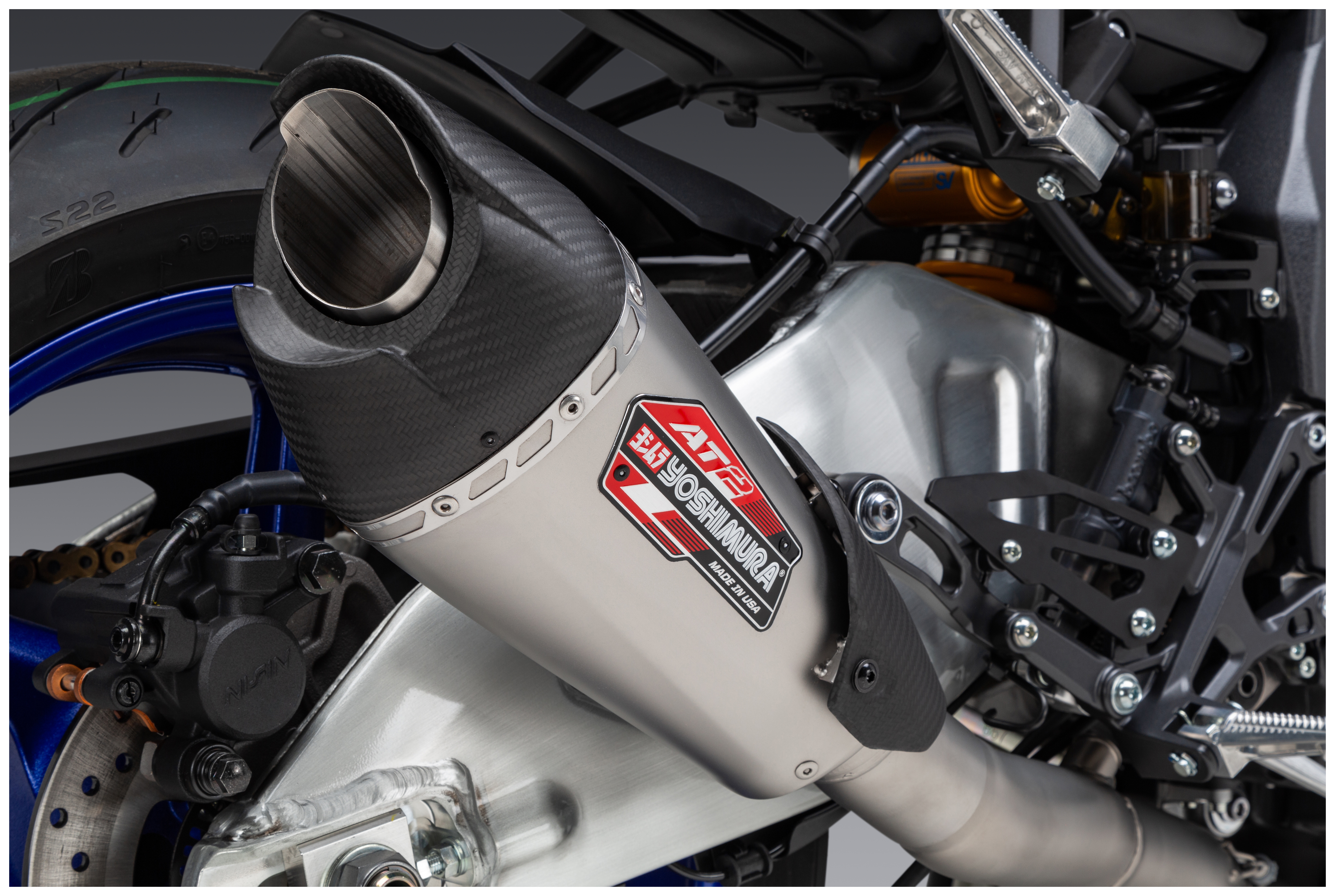 FortNine Yoshimura AT2 3/4 Race Slip-On Exhaust Yamaha MT-10 / SP 2022-2025