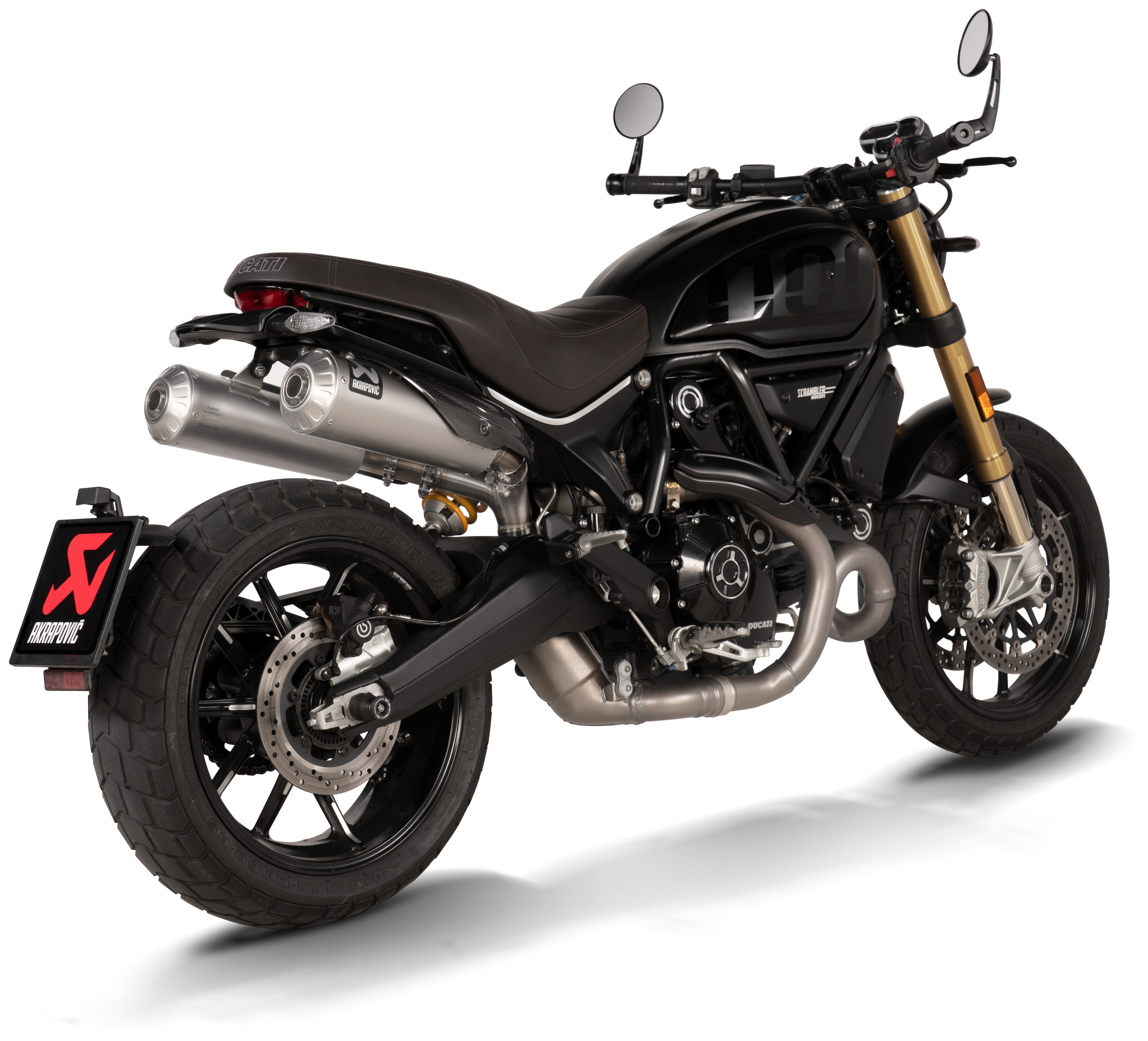 FortNine Akrapovic Slip-On Exhaust Ducati Scrambler 1100 2021-2023