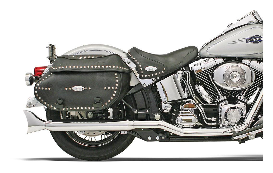 FortNine Bassani Hutch Special True Dual Mufflers For Harley Softail 2000-2017