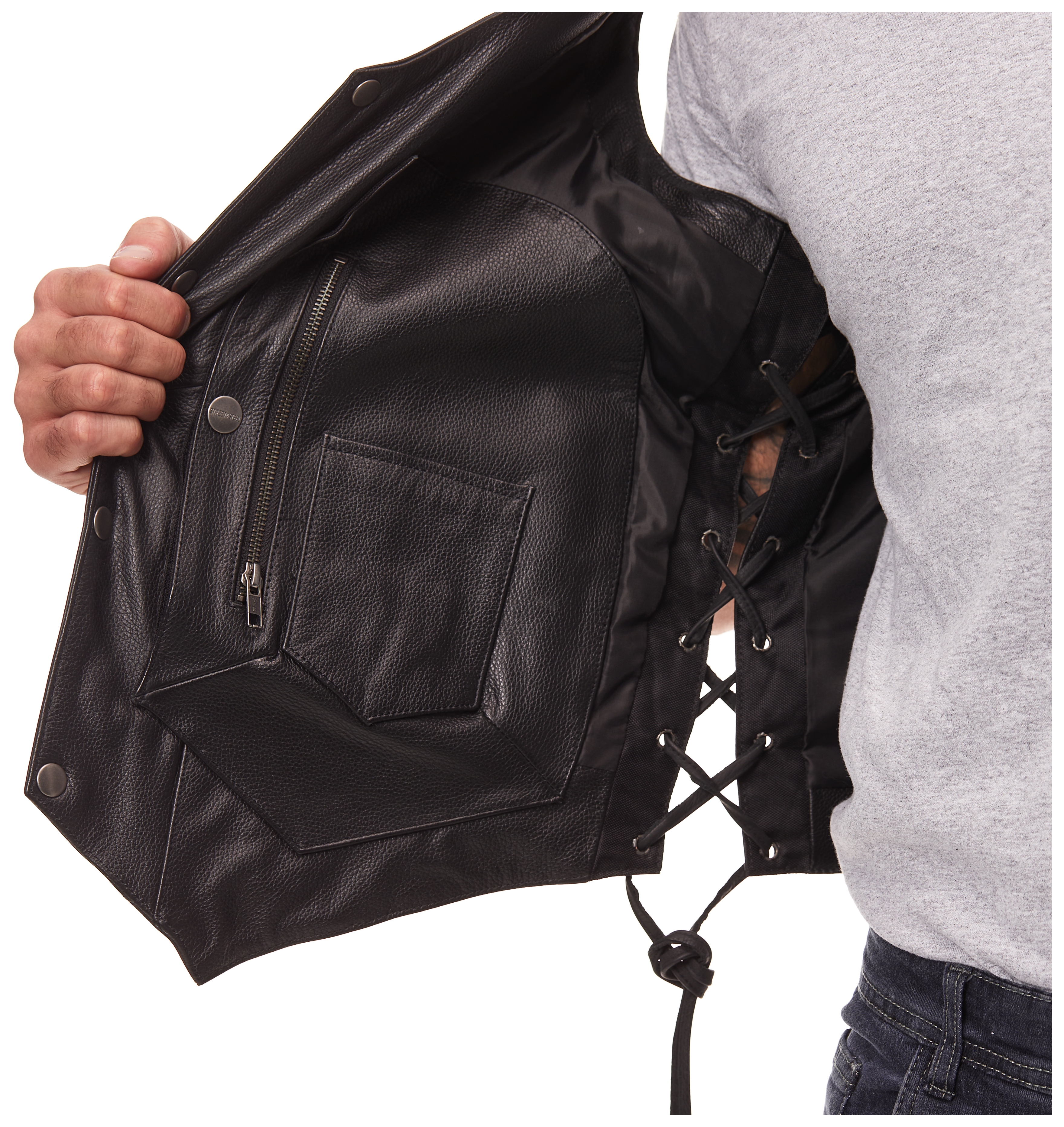 FortNine Street & Steel 2nd Amendment 2 Leather Vest