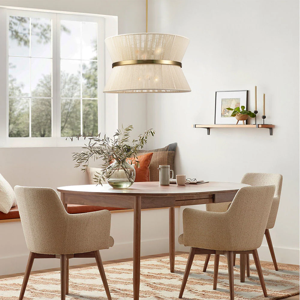 Rovista 8-Light Farmhouse Bleached Natural Rope Chandelier (24)