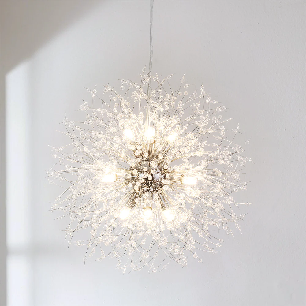 Solmere 9-Light Sphere Dimmable Linear Contemporary Chandelier (20)