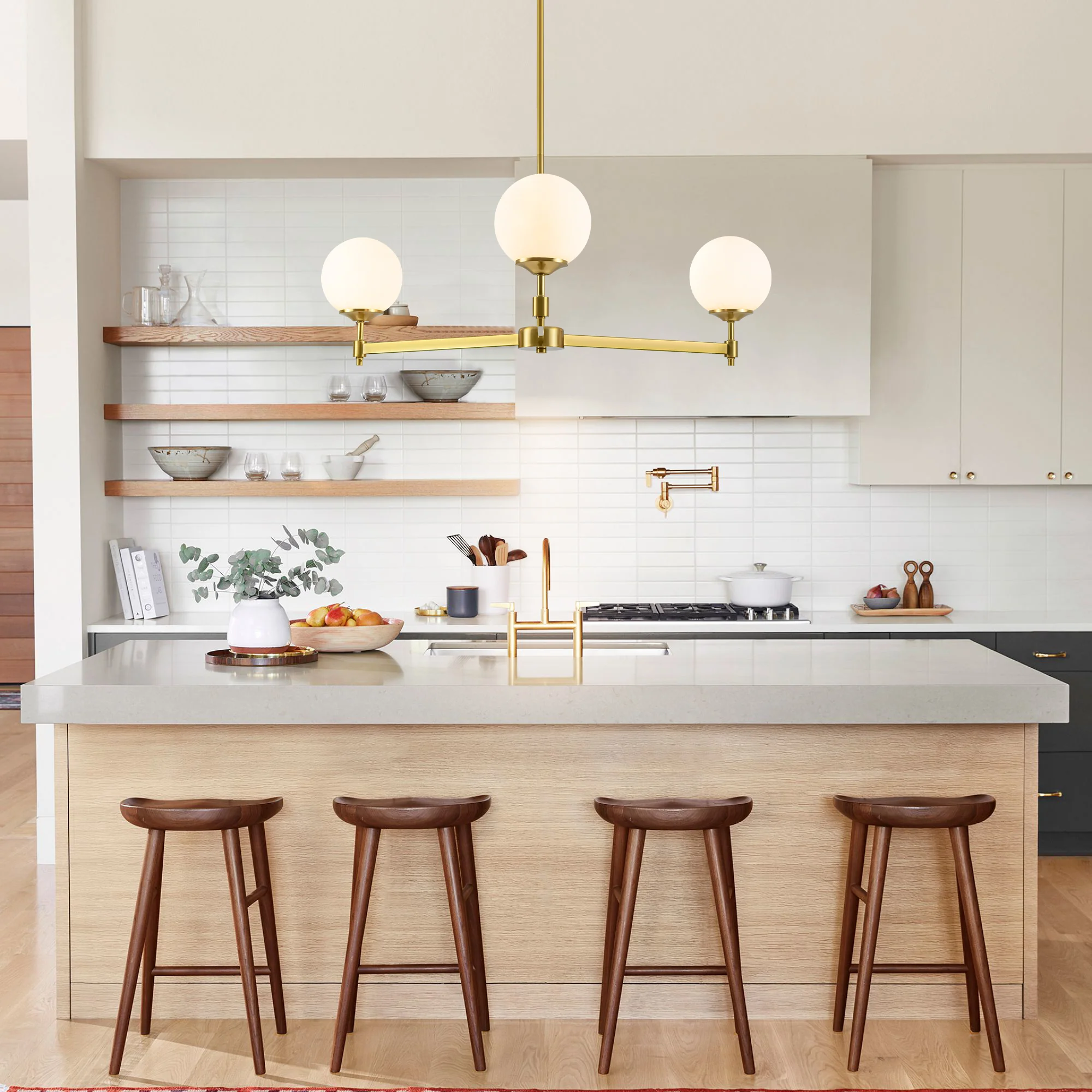 Veylin 3-Light Dimmable Glass Modern Globe Chandelier (37)