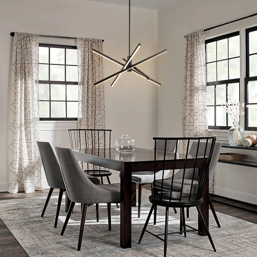 Nortivy 4-Light Dimmable LED Modern Contemporary Chandelier (26)