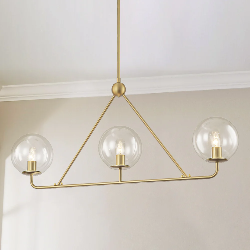 Soluma 3-Light Dimmable Glass Modern Geometric Chandelier (40)