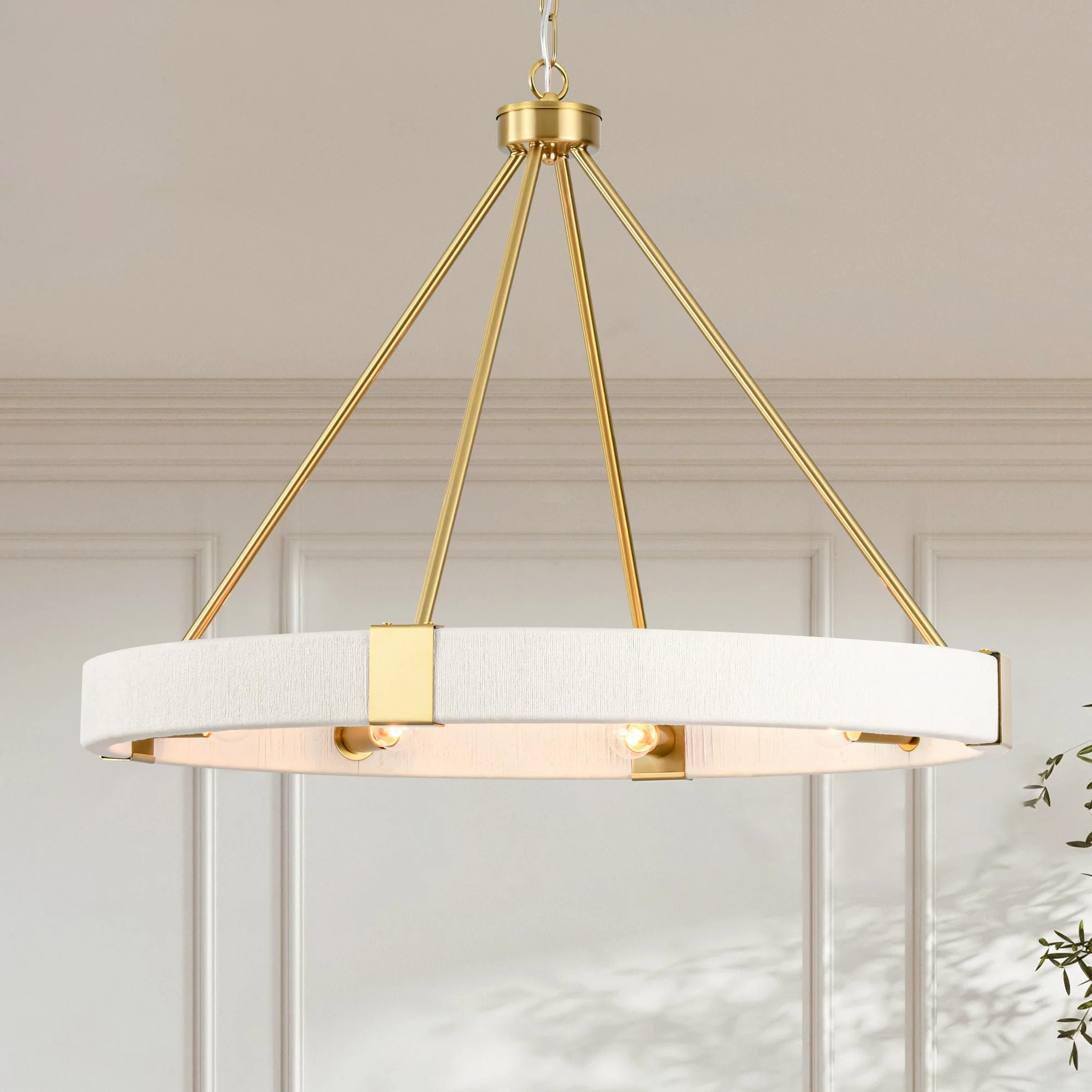 Velroa 8-Light Dimmable Fabric Boho Ring Chandelier (27)