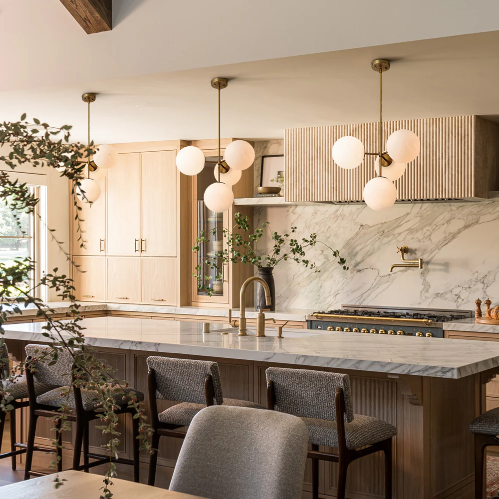 Soluma 4-Light Dimmable Glass Bubble Chandelier (24)