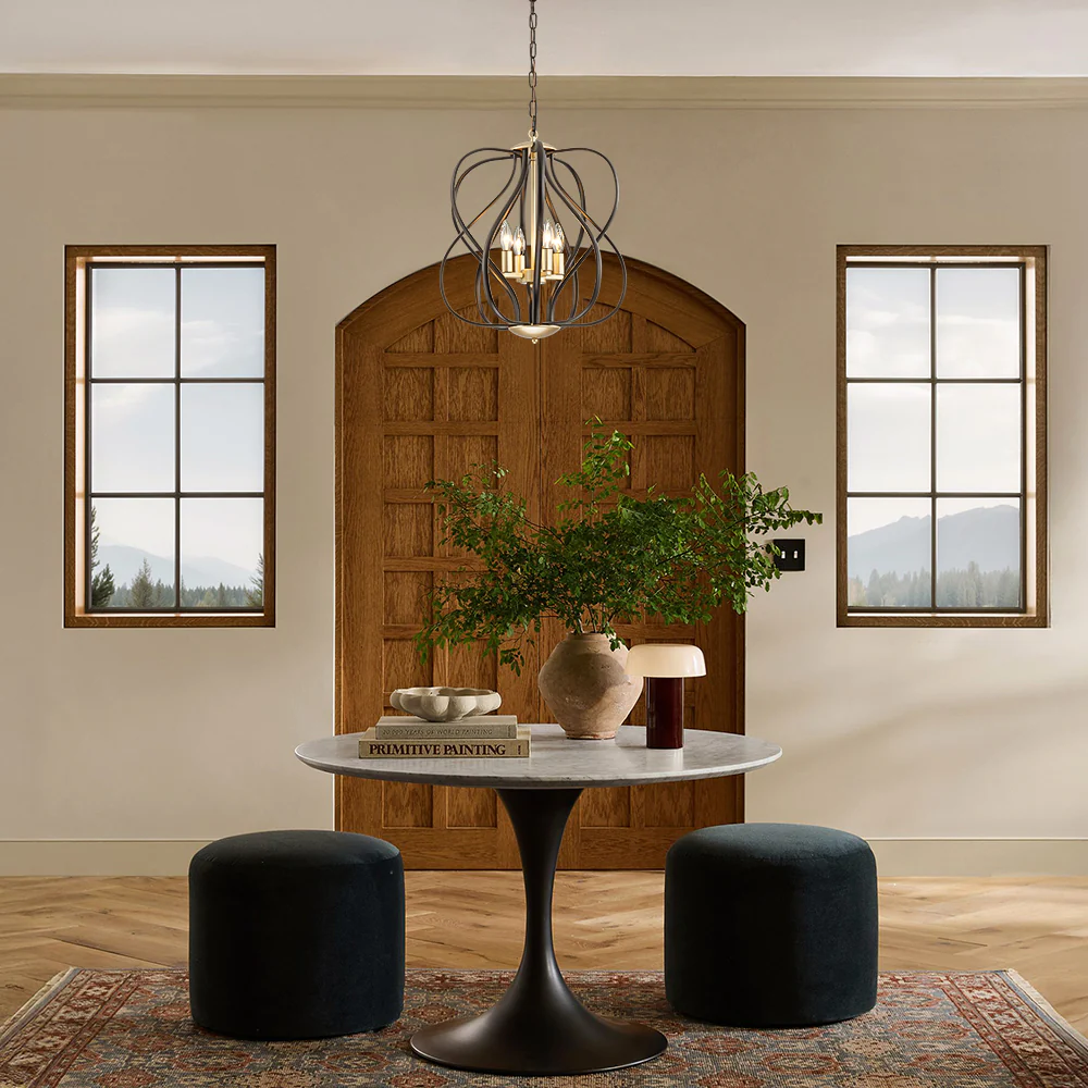 Brillara 4-Light Dimmable Transitional Geometric Chandelier (17)