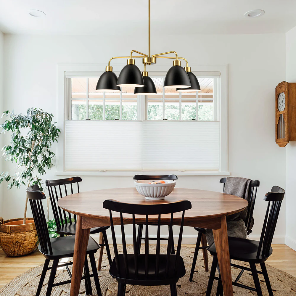 Avelon 5-Light Dimmable Industrial Shaded Chandelier (30)